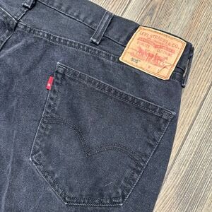 Levi's 505 Black Jeans Mens 42x38 Straight Leg Denim Classic Fit Pants